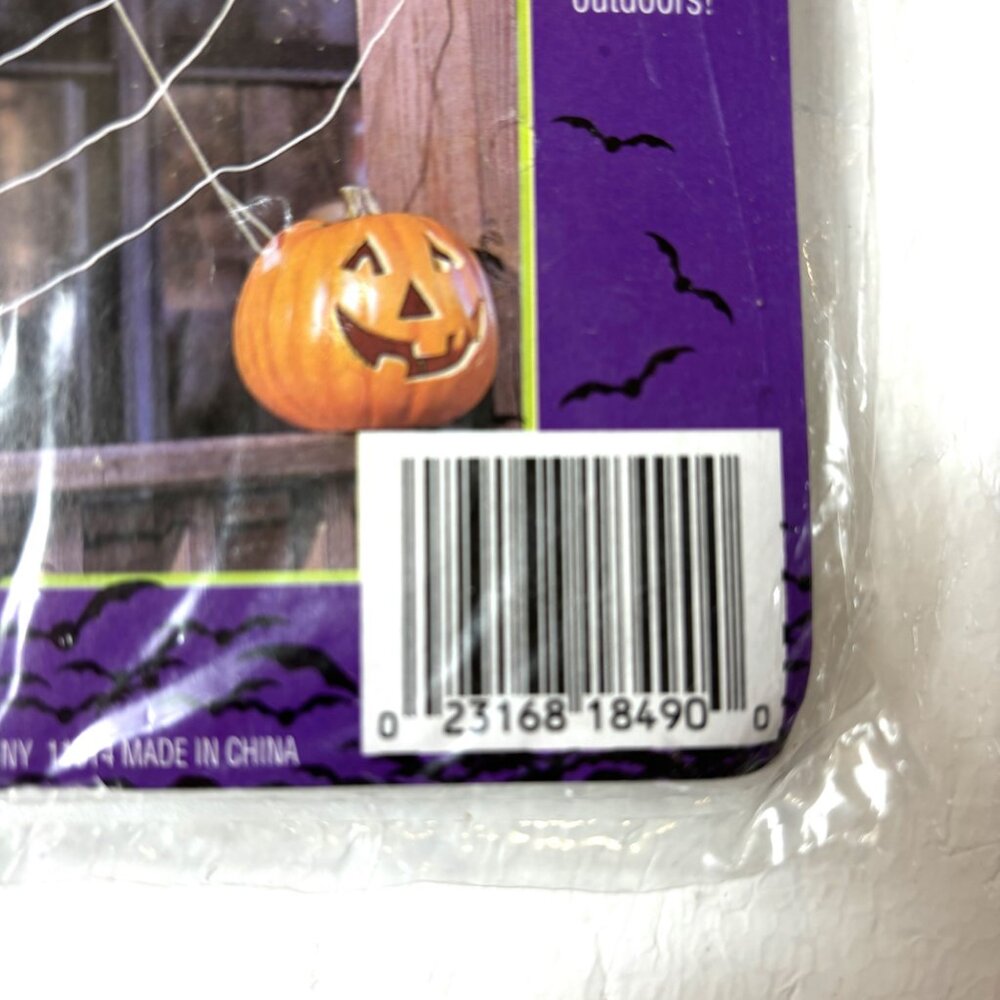 Blk Light White Spiderweb Rope Web Reusable Vintage by Fun World - Picture 9 of 9